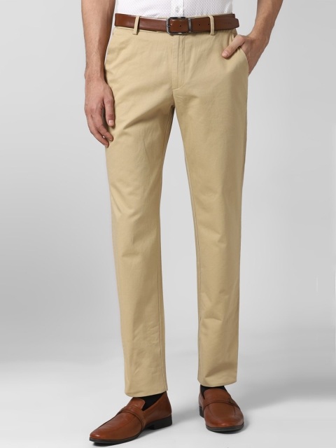 

Peter England Casuals Men Khaki Slim Fit Formal Trousers