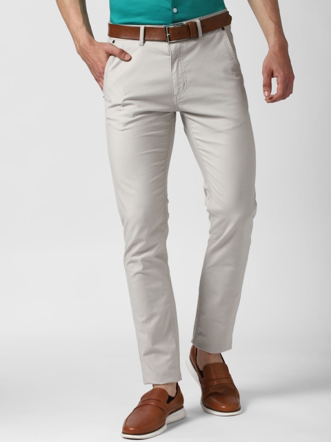 

Peter England Casuals Men Grey Slim Fit Chinos Trousers