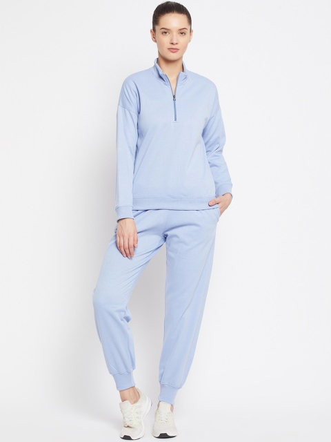 

FRENCH FLEXIOUS Women Blue Solid Track Suit