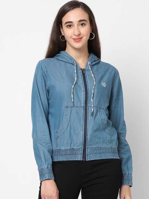 

Pepe Jeans Women Navy Blue Lightweight Pure Cotton Denim Jacket