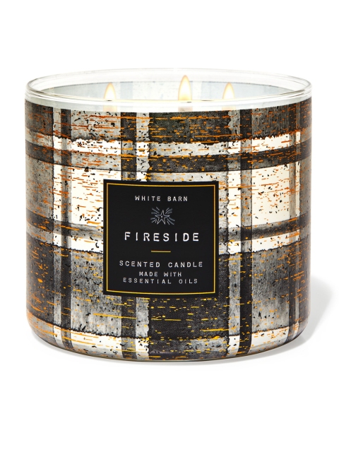 

Bath & Body Works White Barn Fireside 3-Wick Scented Candle 411 g, Black