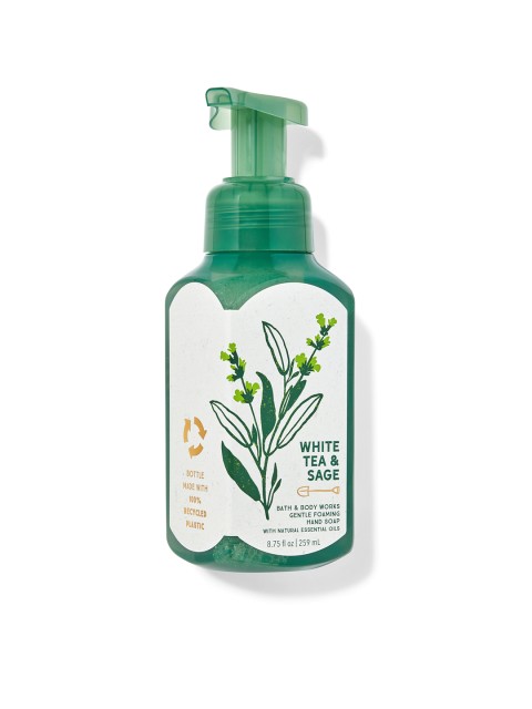

Bath & Body Works White Tea & Sage Gentle Foaming Hand Soap-259 ml, Green