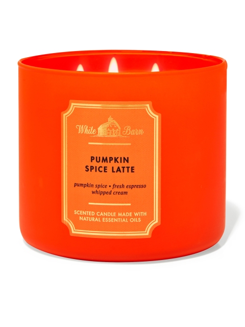 

Bath & Body Works Pumpkin Spice Latte 3-Wick Candle, Orange