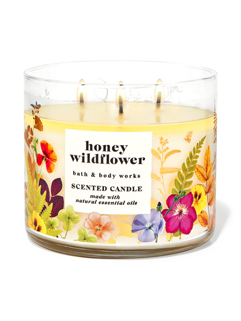 

Bath & Body Works Honey Wildflower 3-Wick Scented Candle 411 g, Yellow