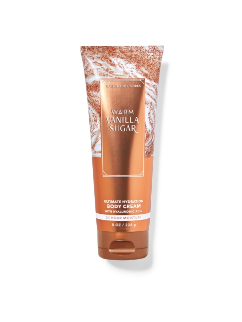 

Bath & Body Works Warm Vanilla Sugar Ultimate Hydration Body Cream with Shea Butter 226g, Gold