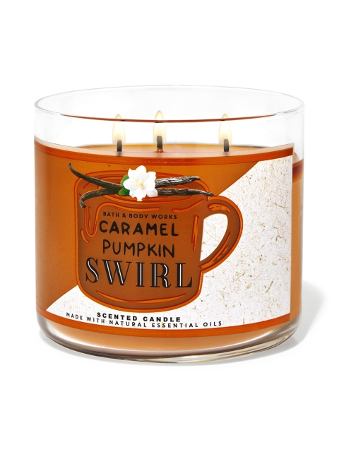 

Bath & Body Works Caramel Pumpkin Swirl 3-Wick Candle, Orange