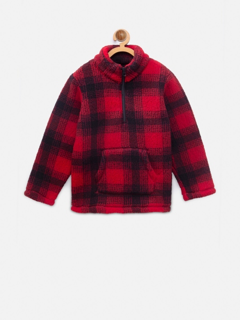 

NYNSH Boys Red Checked Sweatshirt