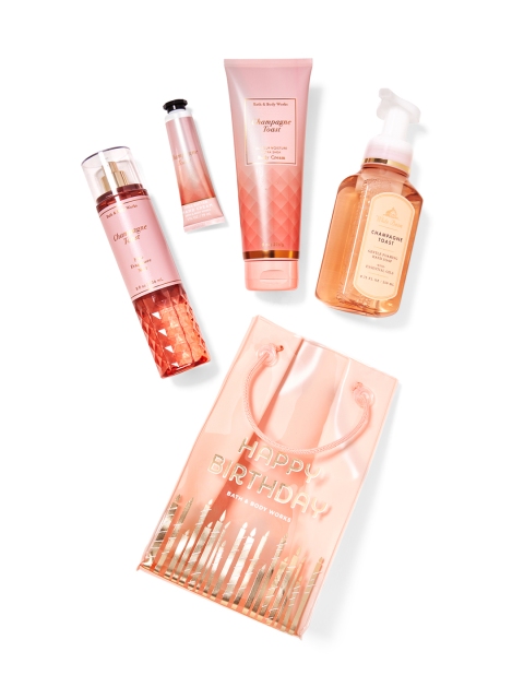 

Bath & Body Works Champagne Toast Gift Bag Set, Pink