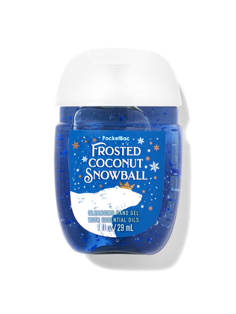 

Bath & Body Works Frosted Coconut Snowball PocketBac Hand Sanitizer 29 ml, Blue