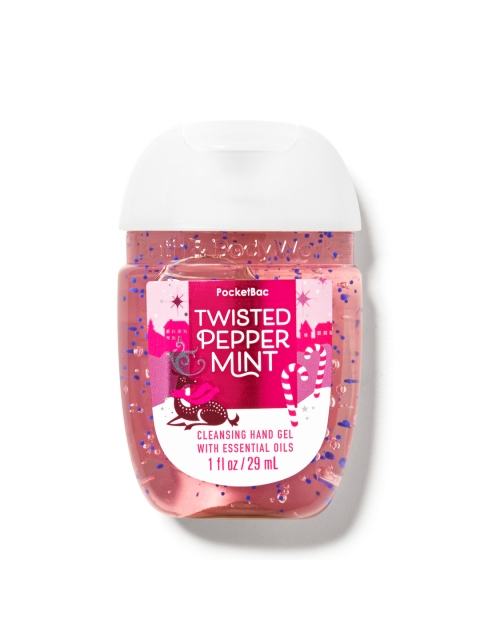 

Bath & Body Works Twisted Peppermint PocketBac Hand Sanitizer 29 ml, Pink