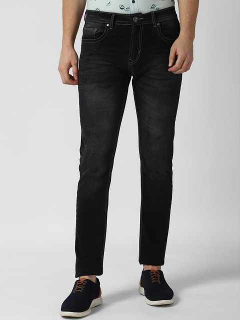 

Peter England Casuals Men Black Tapered Fit Light Fade Jeans