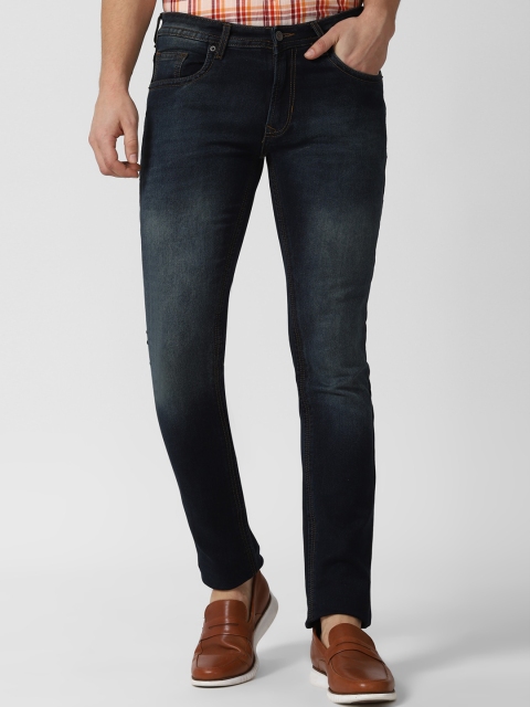 

Peter England Casuals Men Navy Blue Skinny Fit Heavy Fade Jeans