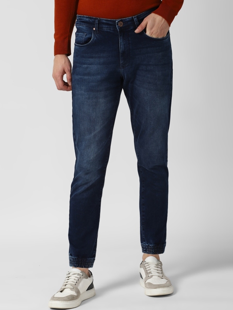 

Peter England Casuals Men Navy Blue Jogger Light Fade Jeans