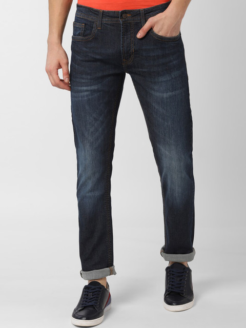 

Peter England Casuals Men Navy Blue Heavy Fade Skinny Fit Jeans