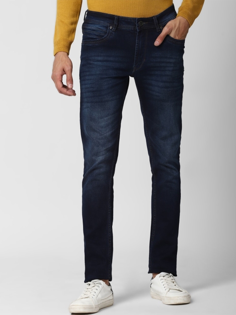 

Peter England Casuals Men Navy Blue Tapered Fit Light Fade Jeans