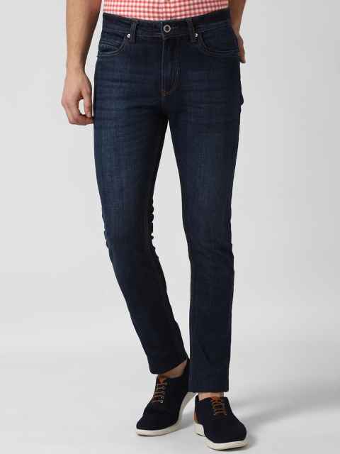 

Peter England Casuals Men Navy Blue Tapered Fit Light Fade Jeans