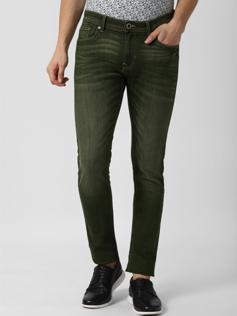 

Peter England Casuals Men Olive Green Heavy Fade Jeans
