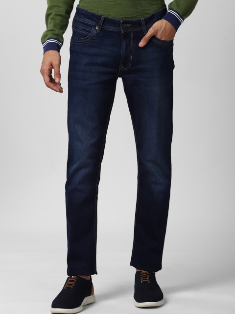 

Peter England Casuals Men Navy Blue Tapered Fit Light Fade Jeans