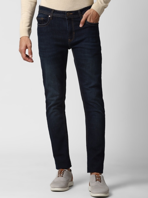 

Peter England Casuals Men Navy Blue Tapered Fit Light Fade Jeans