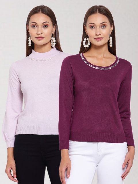 

KLOTTHE Set of 2 Women Pink Pullover