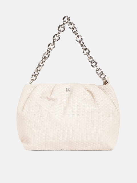

KENDALL & KYLIE Off White PU Structured Handheld Bag
