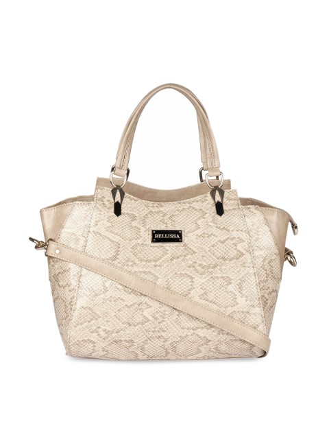 

Bellissa Woman Cream-Coloured Snakeskin Shopper Handheld Bag