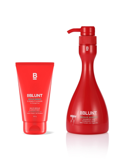 

BBLUNT Set of Repair Remedy Shampoo & Conditioner, Red