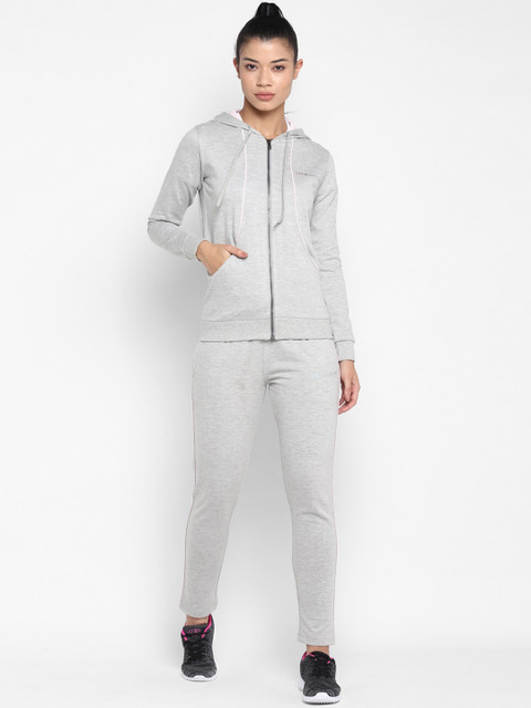 

OFF LIMITS Women Grey Melange Solid Tracksuit