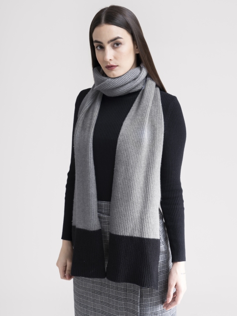 

FableStreet Women Grey Solid Muffler