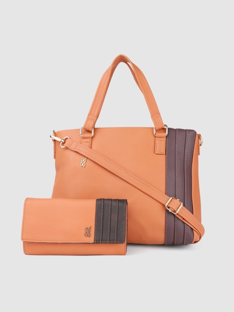 

Baggit Tan Structured Handheld Bag