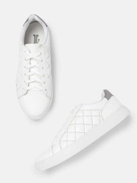 

The Roadster Lifestyle Co Women White Quilted Sneakers