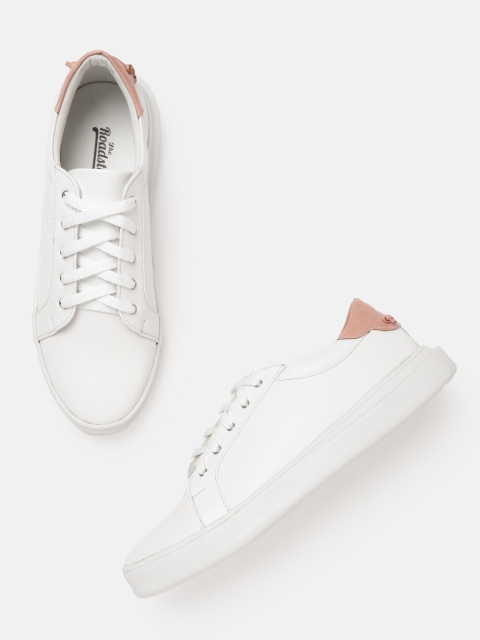 

The Roadster Lifestyle Co Women White Solid Sneakers