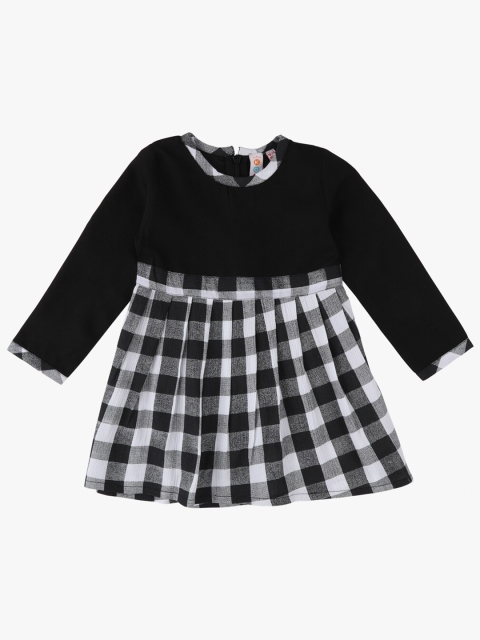 

Kids On Board Black Checked Dress