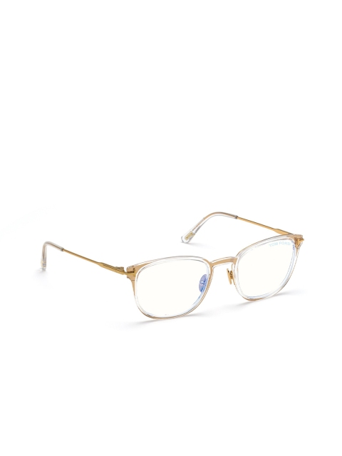 

Tom Ford Men Transparent & Gold-Toned Full Rim Square Frames