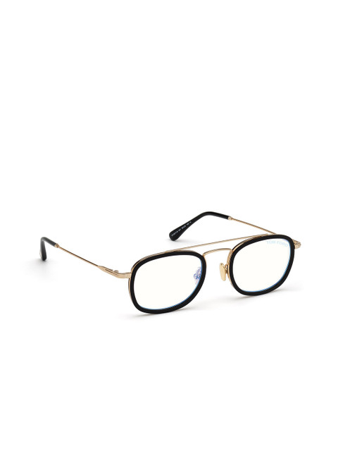 

Tom Ford Men Transparent & Black Full Rim Wayfarer Frames FT5677-B 50 001