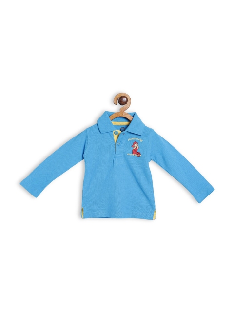 

612 league Boys Blue & Pink Polo Collar T-shirt
