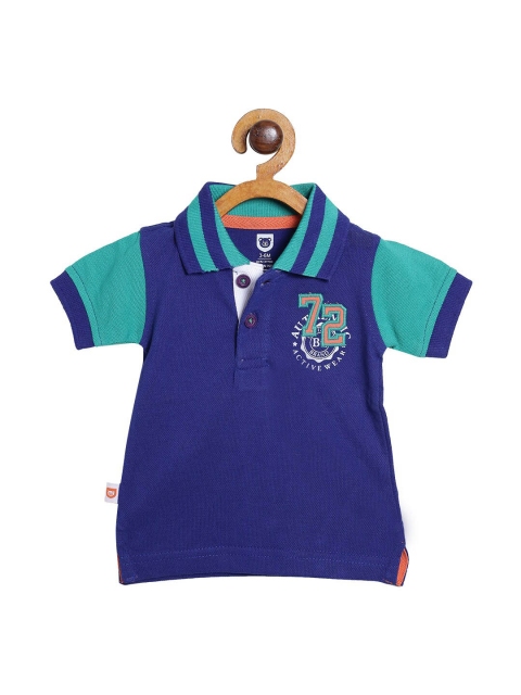 

612 league Boys Blue Polo Collar T-shirt
