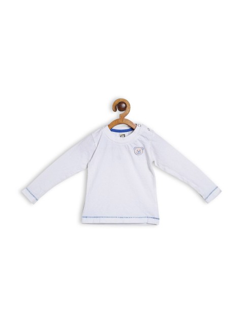 

612 league Boys White Solid T-shirt