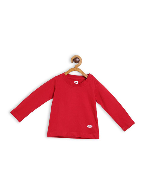 

612 league Boys Red Solid T-shirt