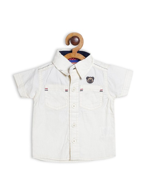 

612 league Boys Yellow Opaque Casual Shirt