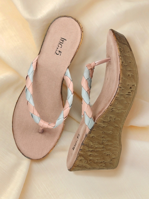 

Inc 5 Peach-Coloured Wedge Sandals