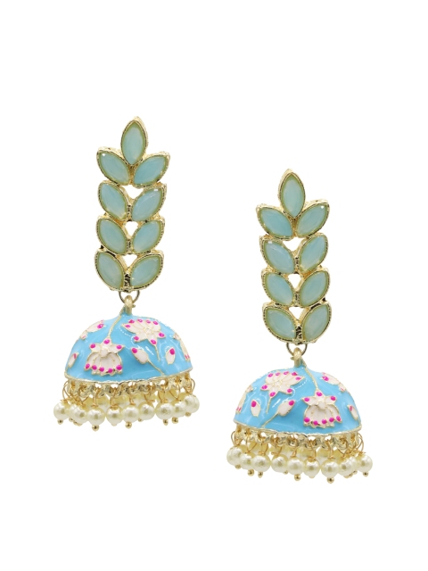 

ASMITTA JEWELLERY Blue Contemporary Jhumkas Earrings