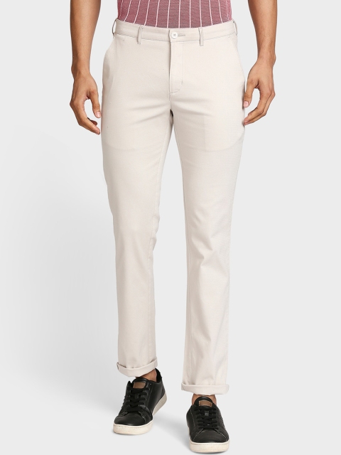 

ColorPlus Men Beige Solid Regular Trousers