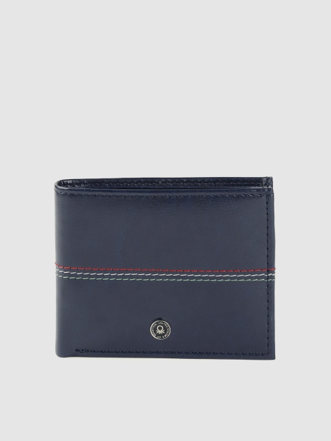 

United Colors of Benetton Men Navy Blue Two Fold Wallet