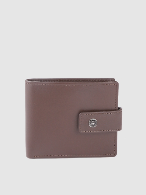 

United Colors of Benetton Men Brown Leather Two Fold Wallet