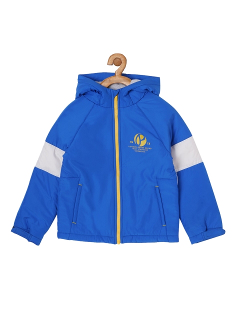 

Pepe Jeans Boys Blue Colourblocked Lightweight Padded Jacket with Patchwork
