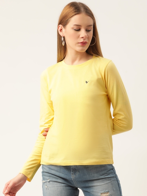 

AM SWAN Women Yellow T-shirt