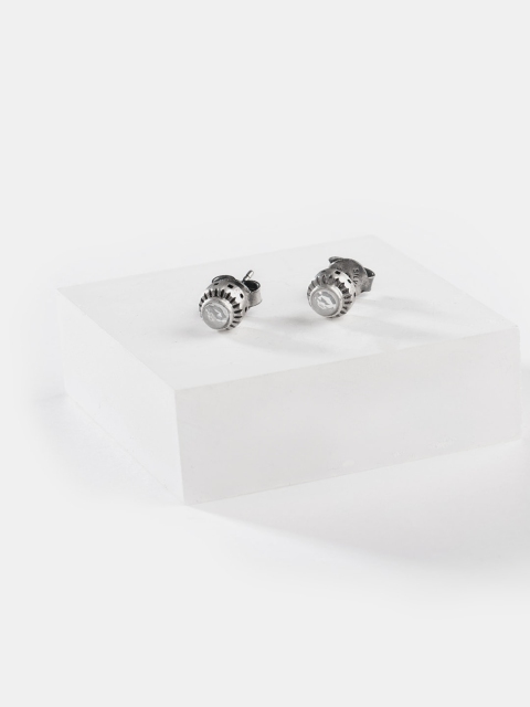 

SHAYA Oxidised 925 Sterling Silver Contemporary Jane Eyre Stone Studs