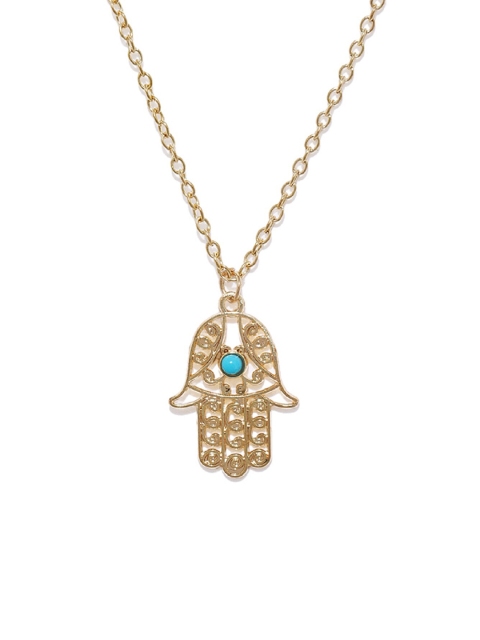 

OOMPH Gold-Toned & Blue Handcrafted Necklace