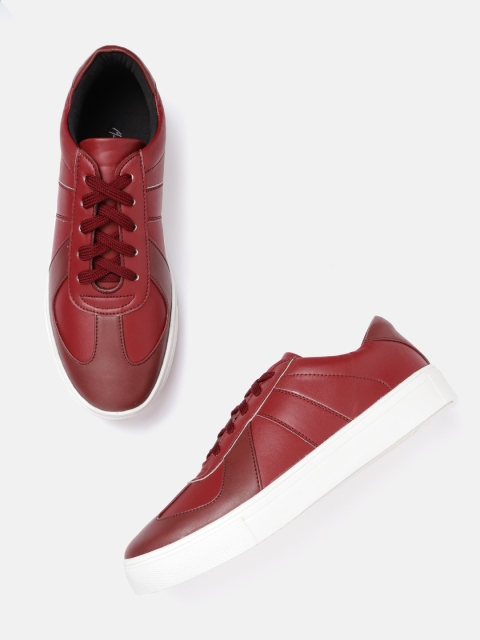 

Mast & Harbour Women Maroon Solid Sneakers